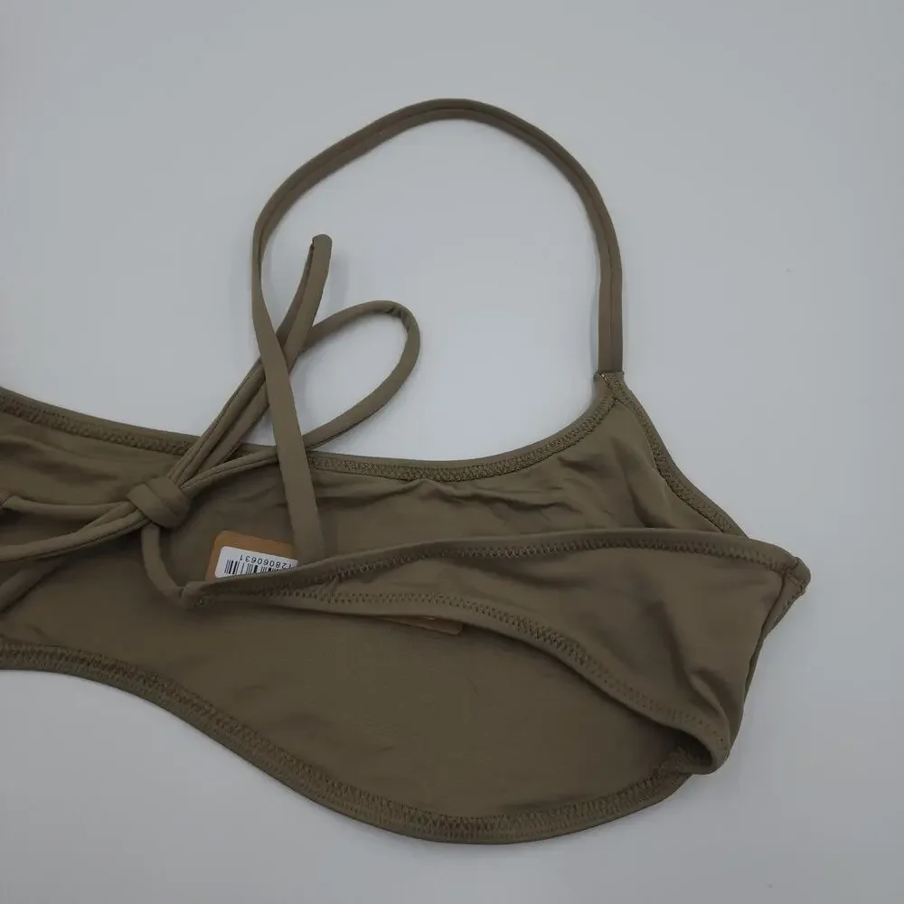 SKIMS Signature Micro Scoop Bikini Top in Desert Size 4X
